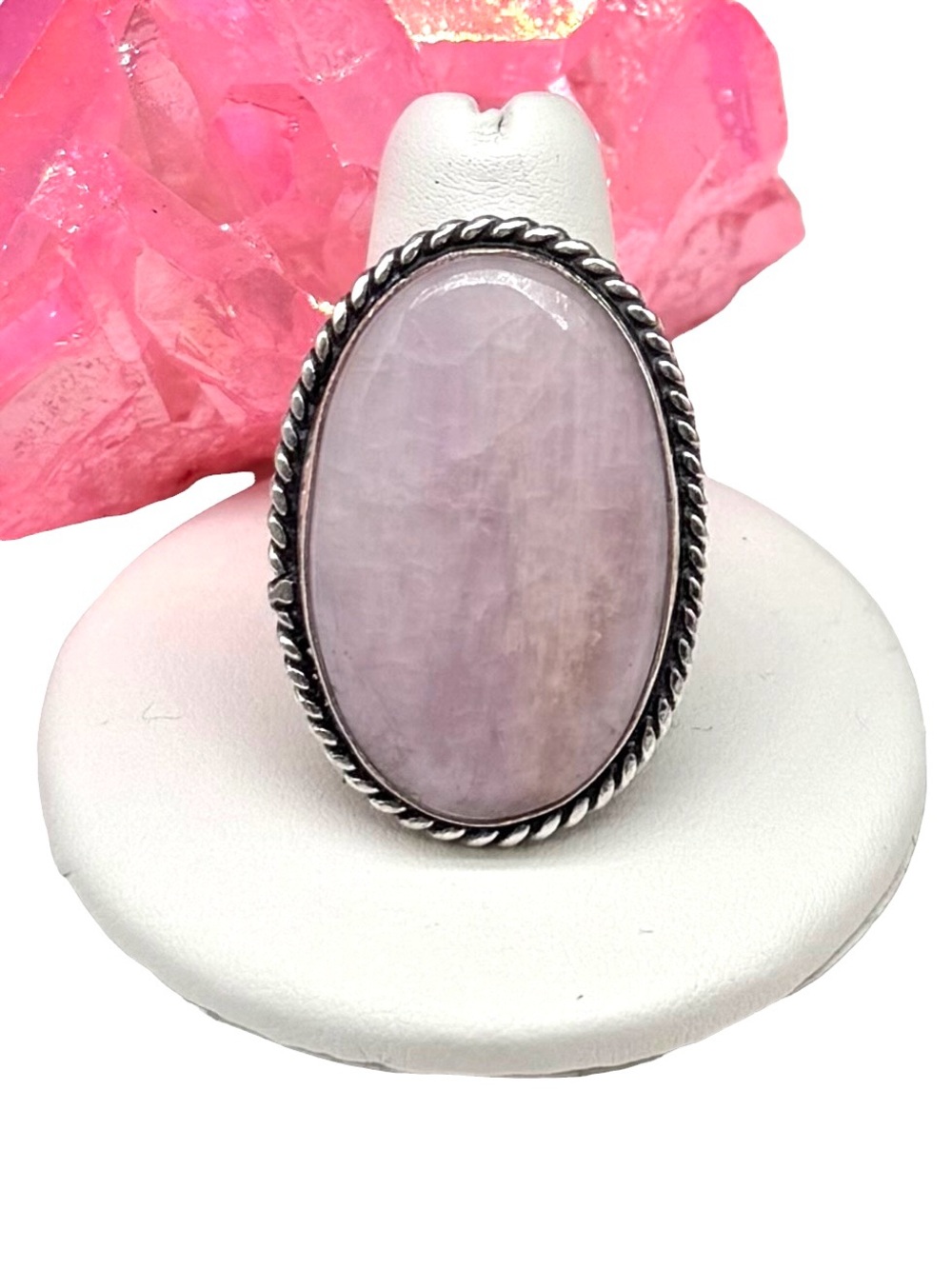 Kunzite Ring Size 11 925 Sterling Silver Overlay